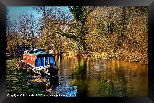 The Kennet In January Sunshine Framed Print by Ian Lewis