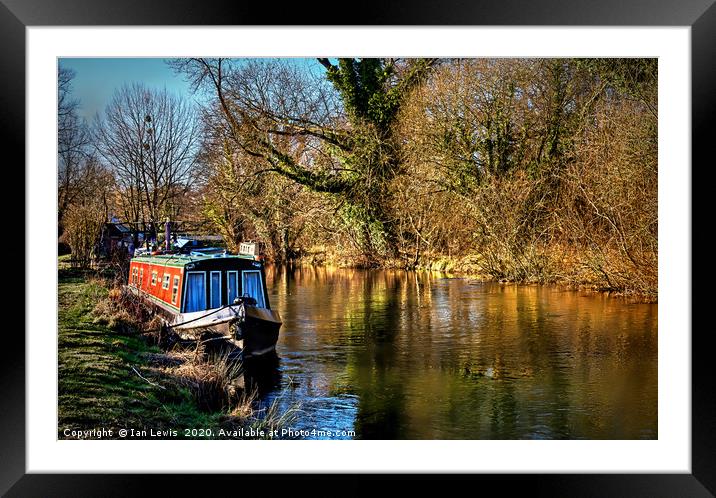 The Kennet In January Sunshine Framed Mounted Print by Ian Lewis
