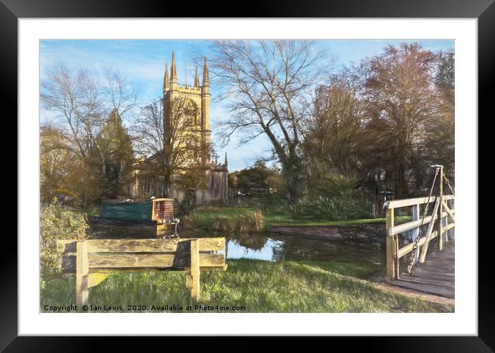 Church By The Canal Hungerford Art Framed Mounted Print by Ian Lewis