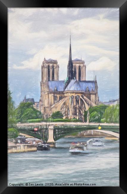 Memories of Notre Dame Framed Print by Ian Lewis