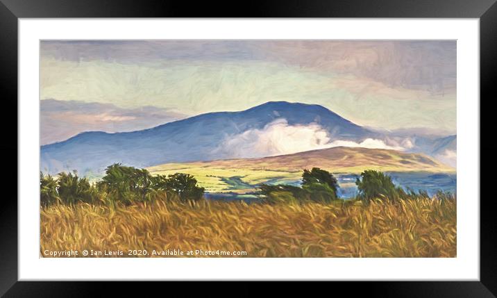 The Northern Fells Early Evening Framed Mounted Print by Ian Lewis