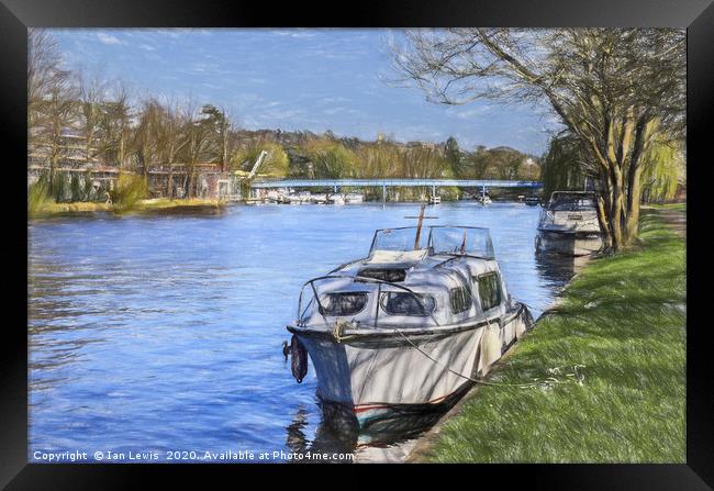 The River Thames At Cookham Framed Print by Ian Lewis
