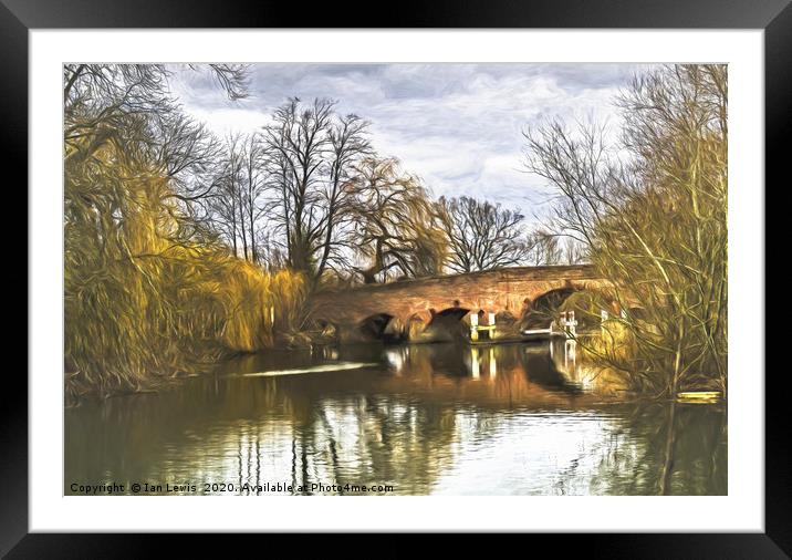 Above Sonning Bridge Framed Mounted Print by Ian Lewis
