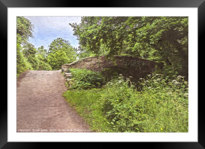 Bridge Over An Abandoned Canal Framed Mounted Print by Ian Lewis