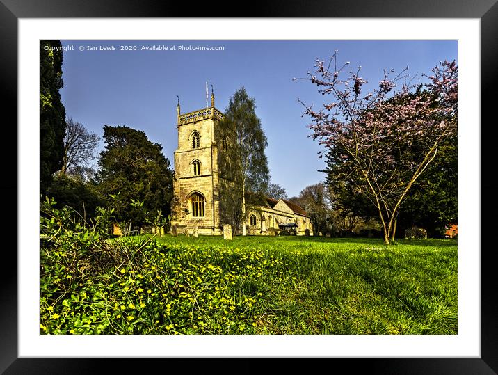 The Parish Church At Blewbury Framed Mounted Print by Ian Lewis