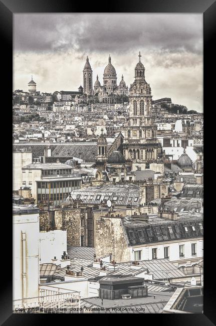 The Rooftops of Paris Framed Print by Ian Lewis