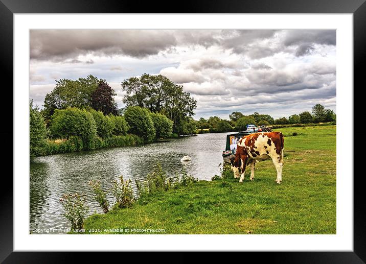 The Thames Path at Lechlade Gloucestershire Framed Mounted Print by Ian Lewis