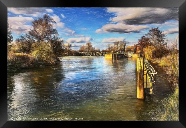 The Approach To Day's Lock Framed Print by Ian Lewis