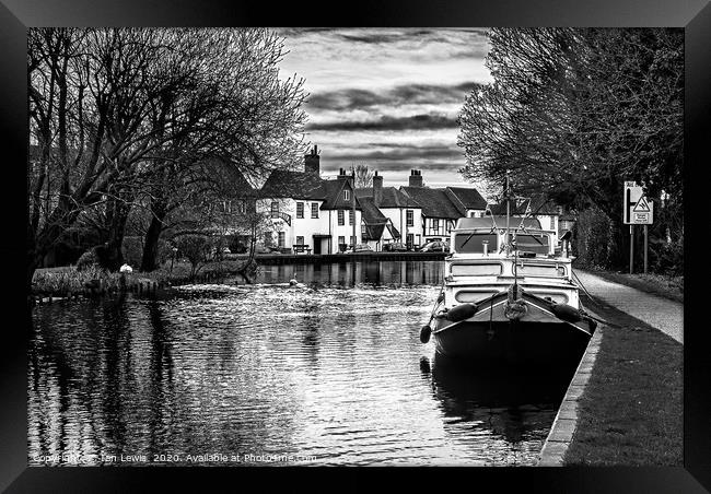 West Mills by the Kennet and Avon Framed Print by Ian Lewis