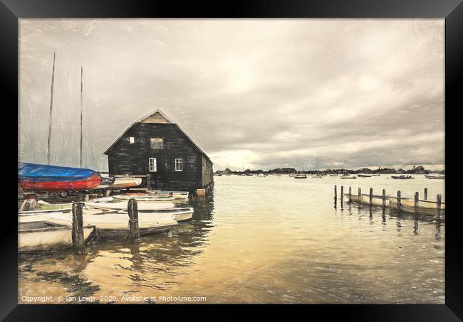 The Harbour At Bosham Framed Print by Ian Lewis