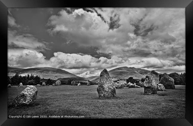 Castlerigg And The Northern Fells Framed Print by Ian Lewis