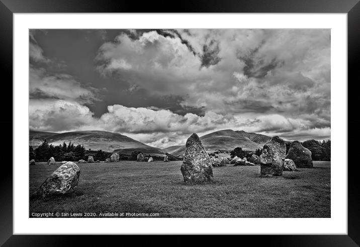 Castlerigg And The Northern Fells Framed Mounted Print by Ian Lewis