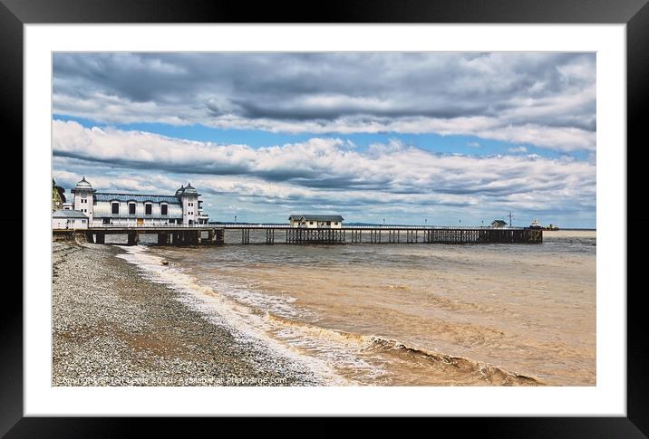 Clouds Over Penarth Pier Framed Mounted Print by Ian Lewis