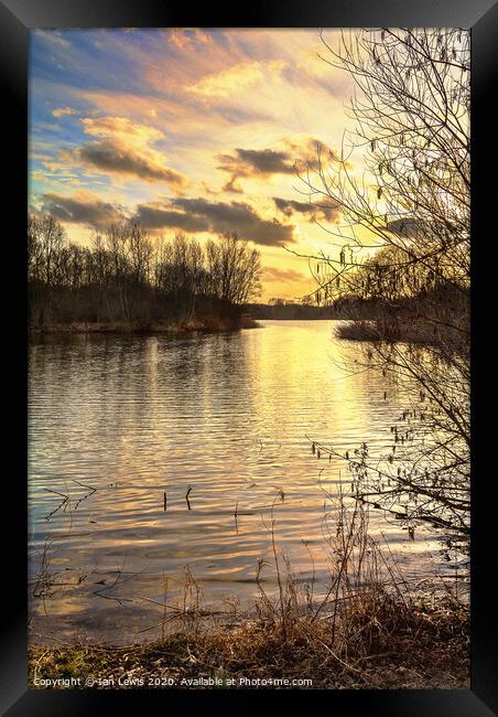 Winter Sunset Framed Print by Ian Lewis
