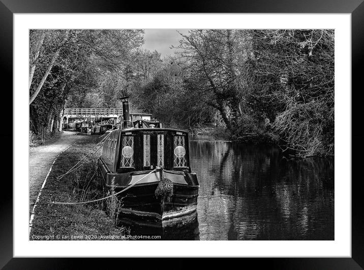 Moored On The Kennet and Avon Framed Mounted Print by Ian Lewis