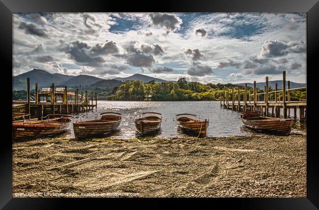 Boats For Hire On Derwentwater Framed Print by Ian Lewis