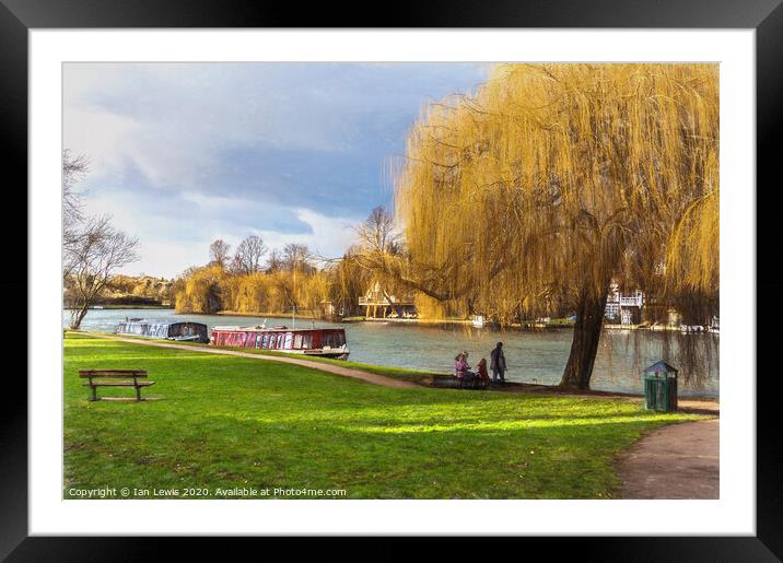 By The Thames At Cookham Framed Mounted Print by Ian Lewis