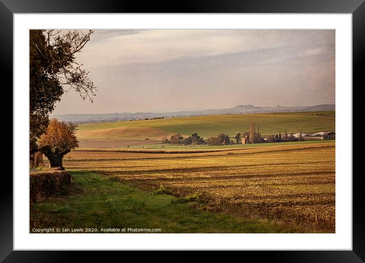 Thames Valley Autumn Afternoon Framed Mounted Print by Ian Lewis