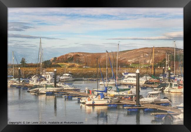 The Marina At Conwy Framed Print by Ian Lewis
