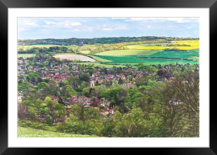 The Thames Valley From Lardon Chase Framed Mounted Print by Ian Lewis