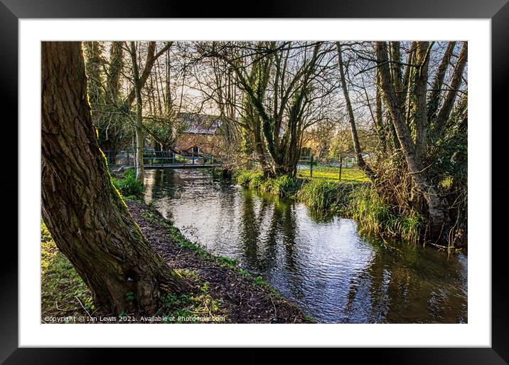 The River Pang at Tidmarsh Framed Mounted Print by Ian Lewis
