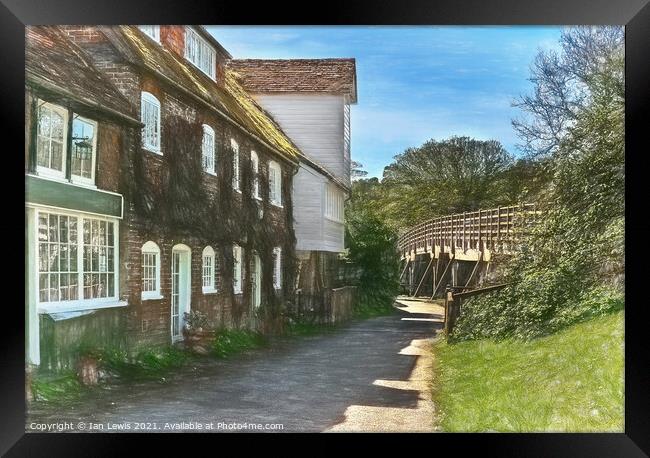 The Watermill at Goring on Thames Framed Print by Ian Lewis