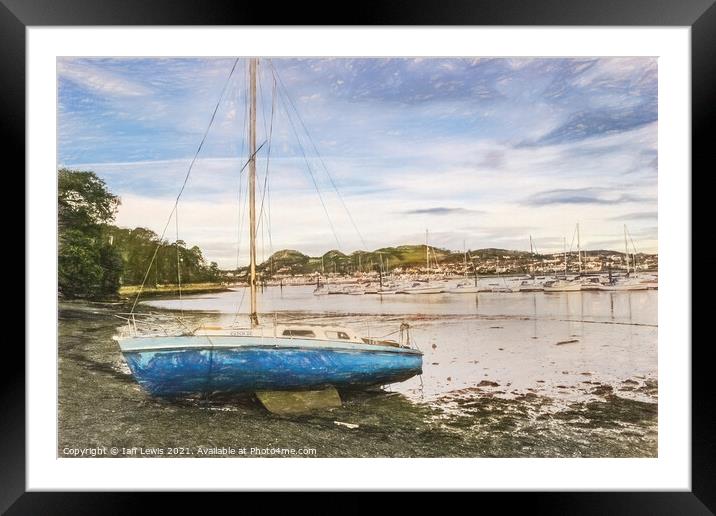 Low Tide On The River Conwy Framed Mounted Print by Ian Lewis