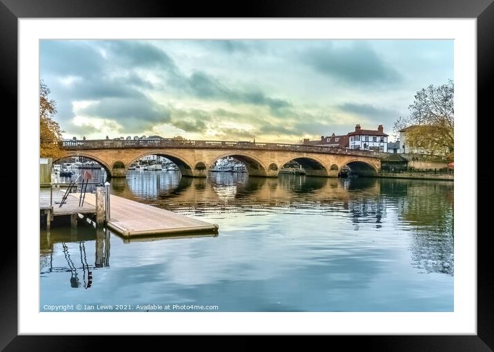 Henley on Thames Bridge Framed Mounted Print by Ian Lewis