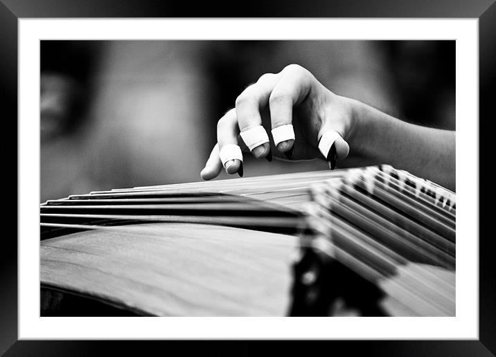 Guzheng Musical Instrument Framed Mounted Print by Kim Vetten