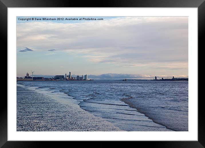 Mersey Skyline Framed Mounted Print by Dave Whenham