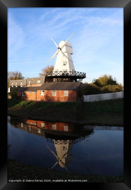 Rye Windmill  Framed Print by Debra Farrey