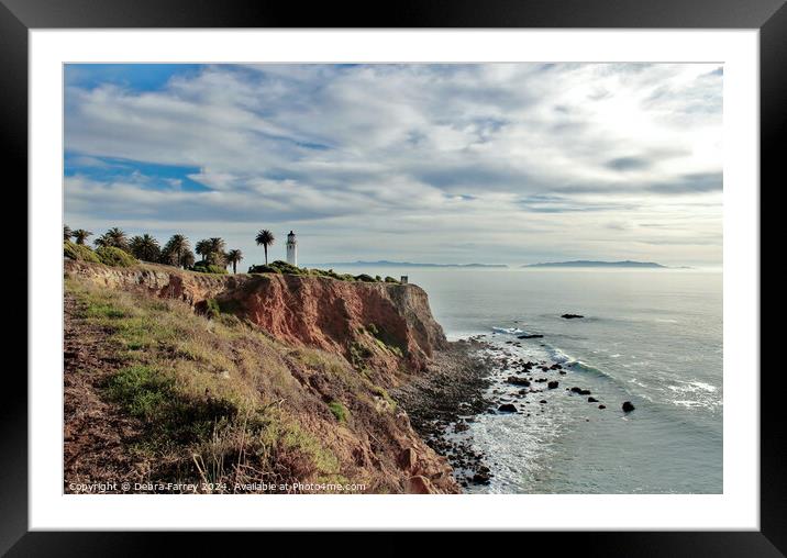 Point Vicente Light Framed Mounted Print by Debra Farrey