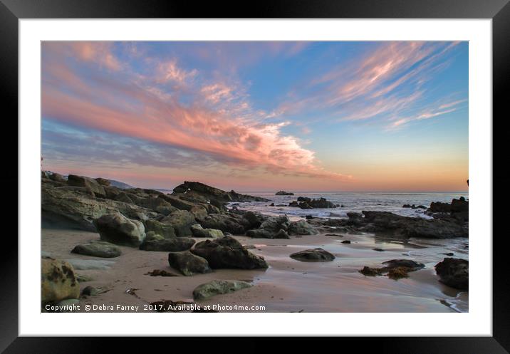 Sunset on Laguna Framed Mounted Print by Debra Farrey