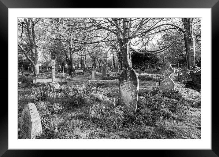 st illogan churchyard Framed Mounted Print by keith sutton