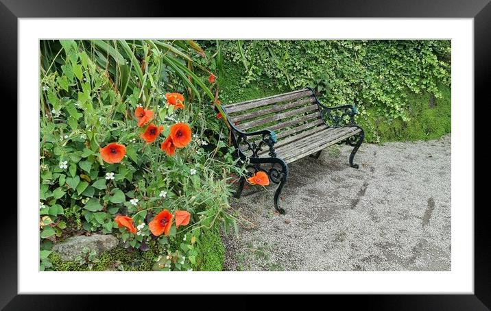 A seat for remembrance Framed Mounted Print by keith sutton