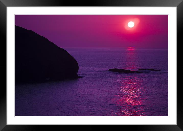 portreath sunset Framed Mounted Print by keith sutton