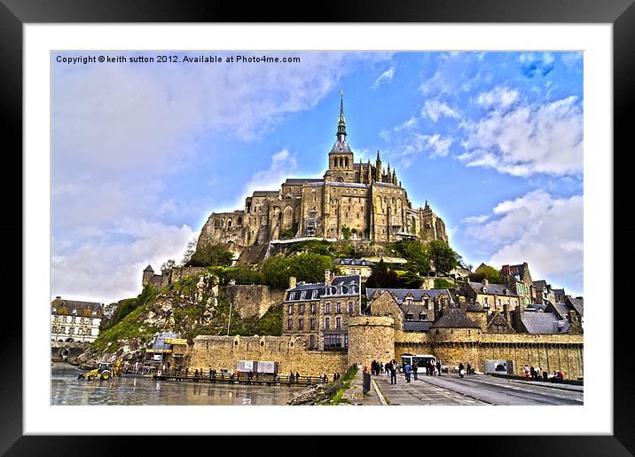 mont saint michel Framed Mounted Print by keith sutton