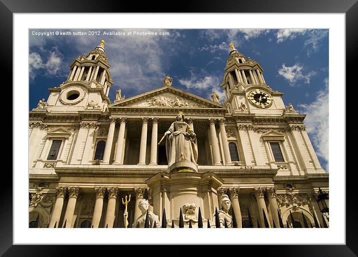 st pauls cathederal Framed Mounted Print by keith sutton
