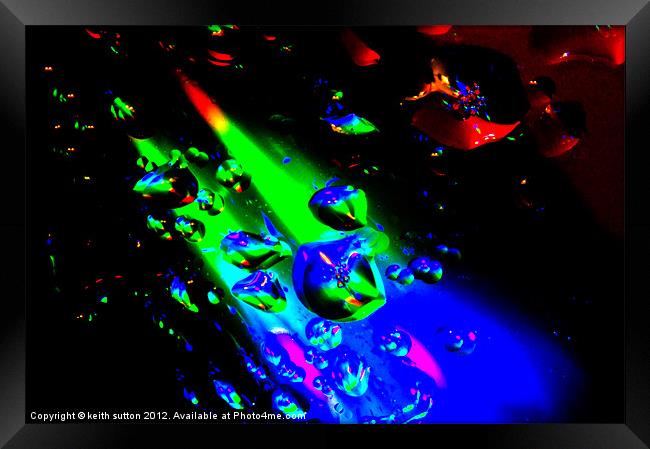 rainbow drops 1 Framed Print by keith sutton