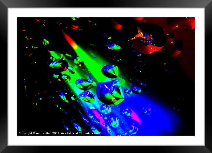 rainbow drops 1 Framed Mounted Print by keith sutton