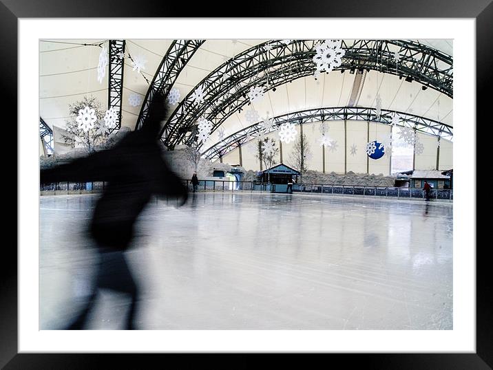 the ice skater Framed Mounted Print by keith sutton