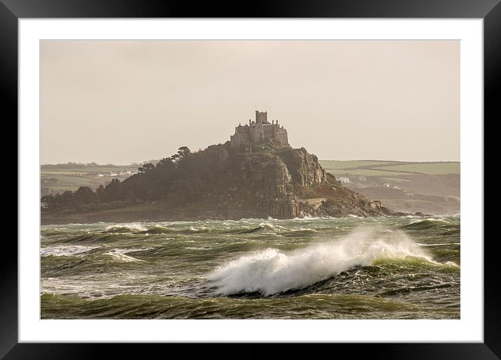  stormy sea at the mount Framed Mounted Print by keith sutton