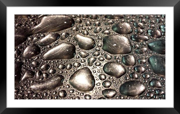  raindrops Framed Mounted Print by keith sutton