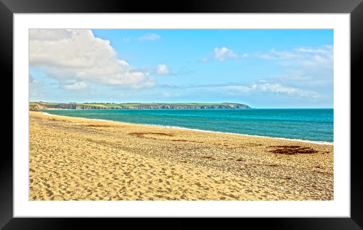carlyon bay Framed Mounted Print by keith sutton