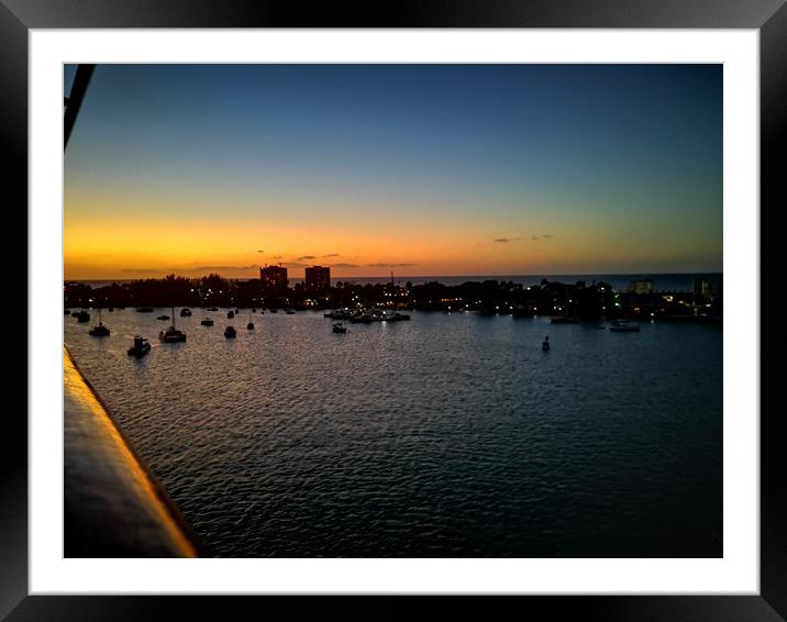 montego bay sunset Framed Mounted Print by keith sutton