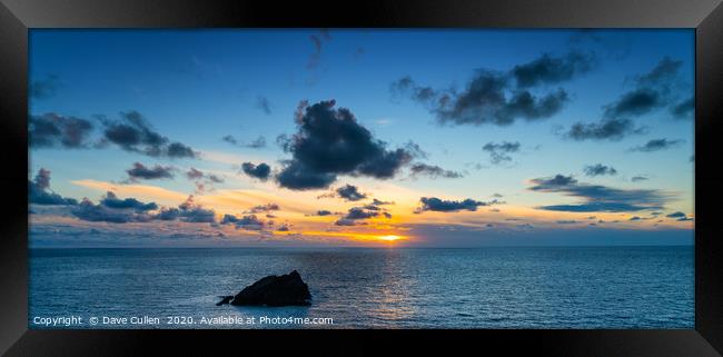Sunset from Pentire Headland Framed Print by Dave Cullen