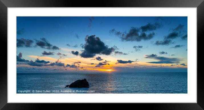 Sunset from Pentire Headland Framed Mounted Print by Dave Cullen