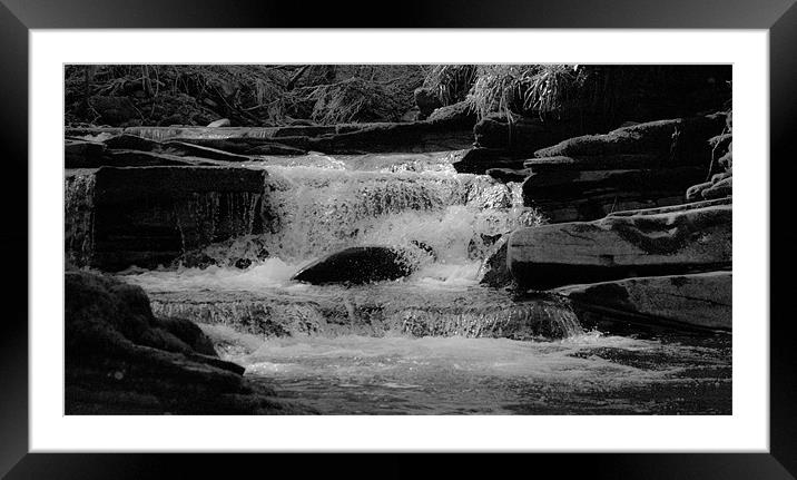 Crystal Waterfall Framed Mounted Print by simon plumridge