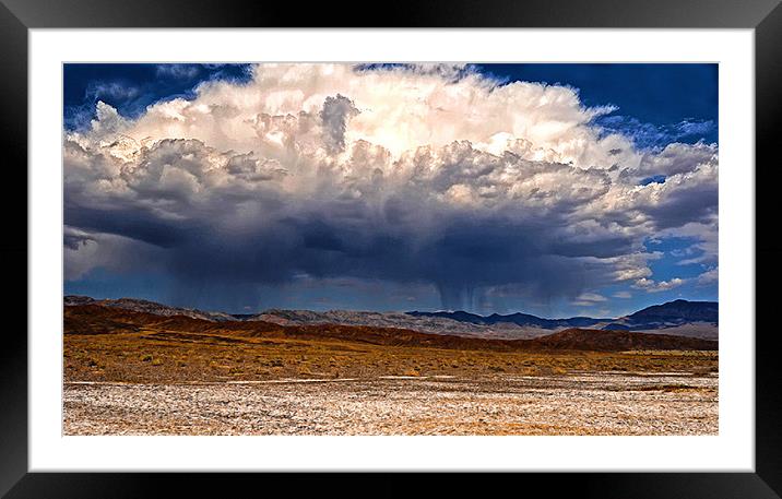 Death valley Thundercloud Framed Mounted Print by Paul Fisher