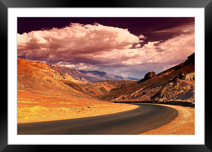 Death Valley Drive Framed Mounted Print by Paul Fisher